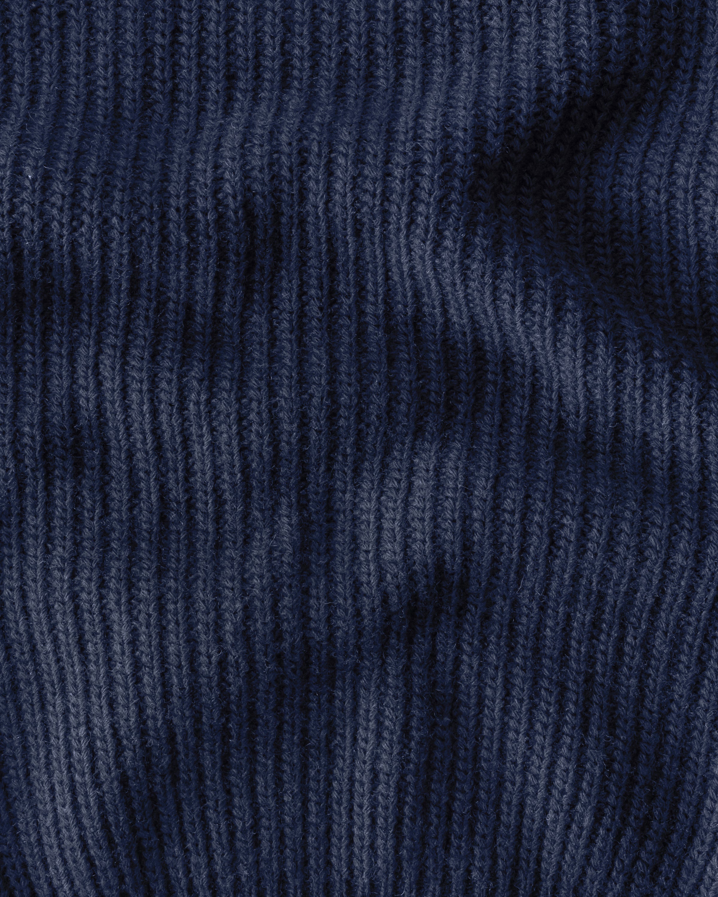 Knit Kite Heavyweight Merino Wool Jacket / Deep Blue Indigo
