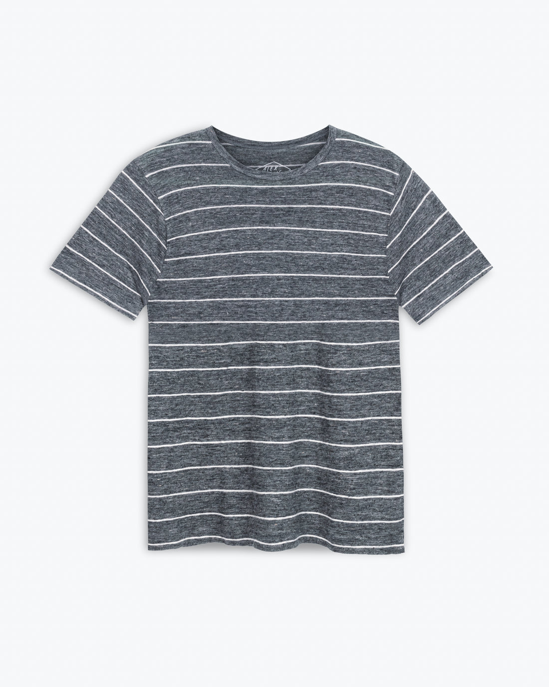 Sun Knit Linen T-Shirt - Sustainable French Linen / Chalk Stripe