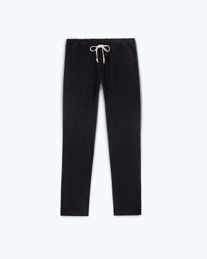 Bo Linen Drawstring Pants - Sustainable French Linen / Black Night