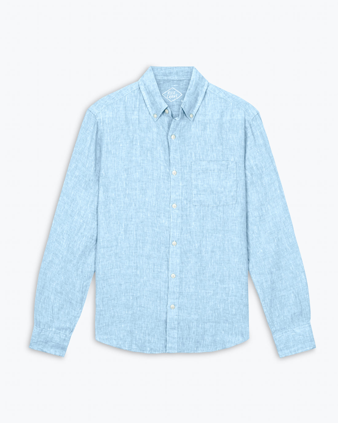Playa Linen Button-Down Shirt - Sustainable French Linen / Hearther Blue Sky S by Alex Crane Playa Linen Button-Down Shirt - Sustainable French Linen / Hearther Blue Sky S by Alex Crane