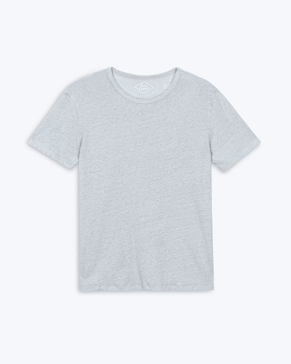 Sun Knit Linen T-Shirt - Sustainable French Linen / Faded Silver Steel