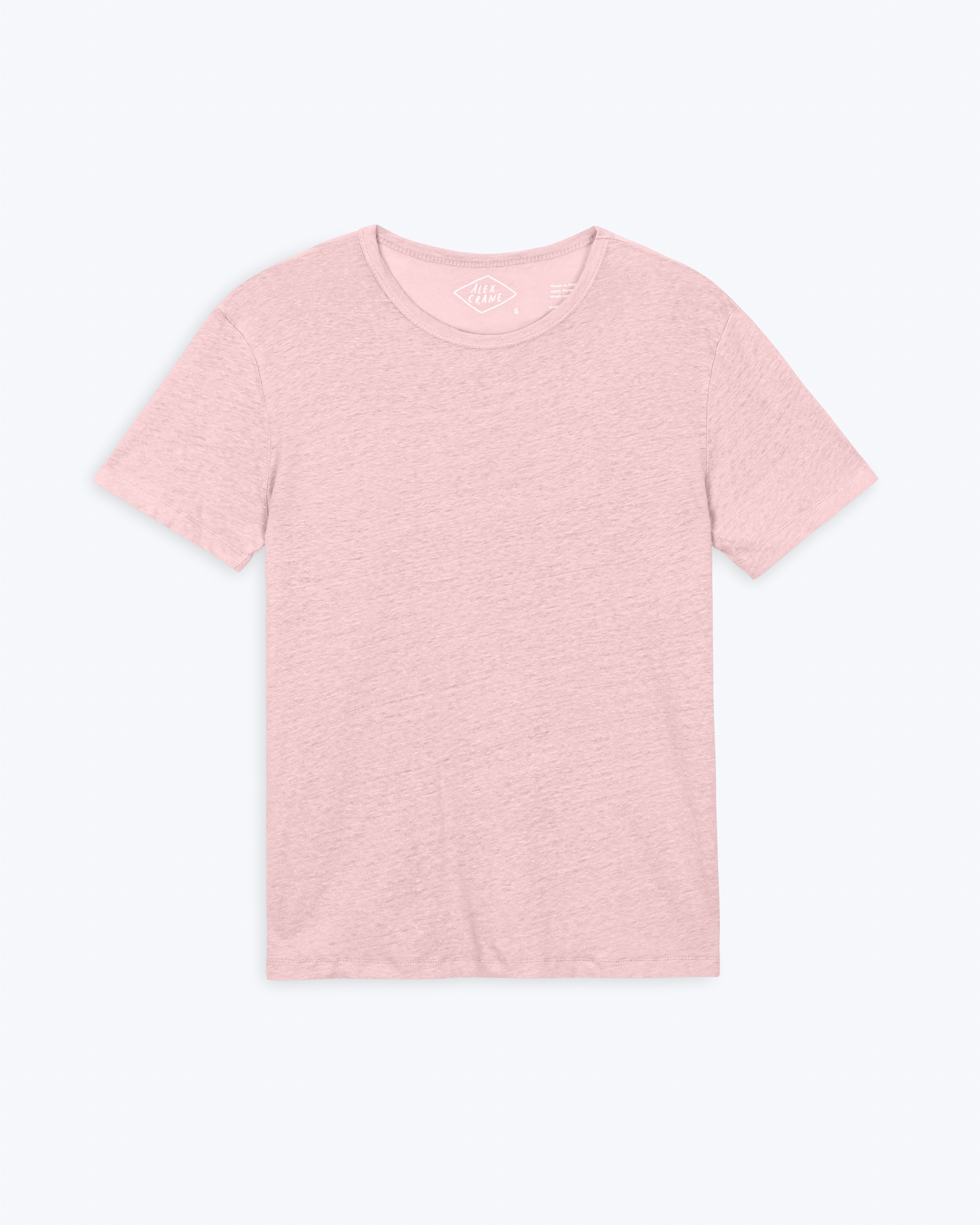 Sun Knit Linen T-Shirt - Sustainable French Linen / Faded Pink Watermelon