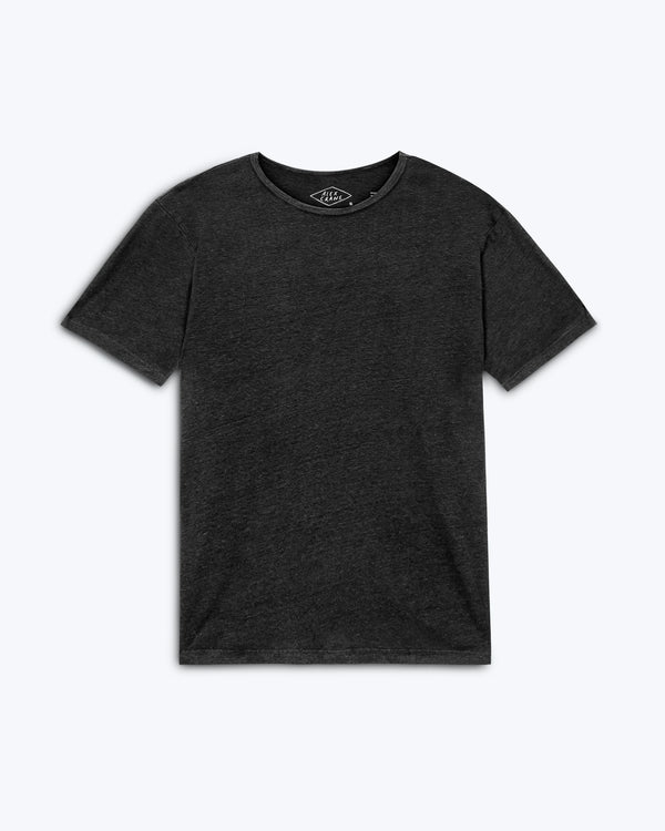 Sun Knit Linen T-Shirt - Sustainable French Linen / Black Night