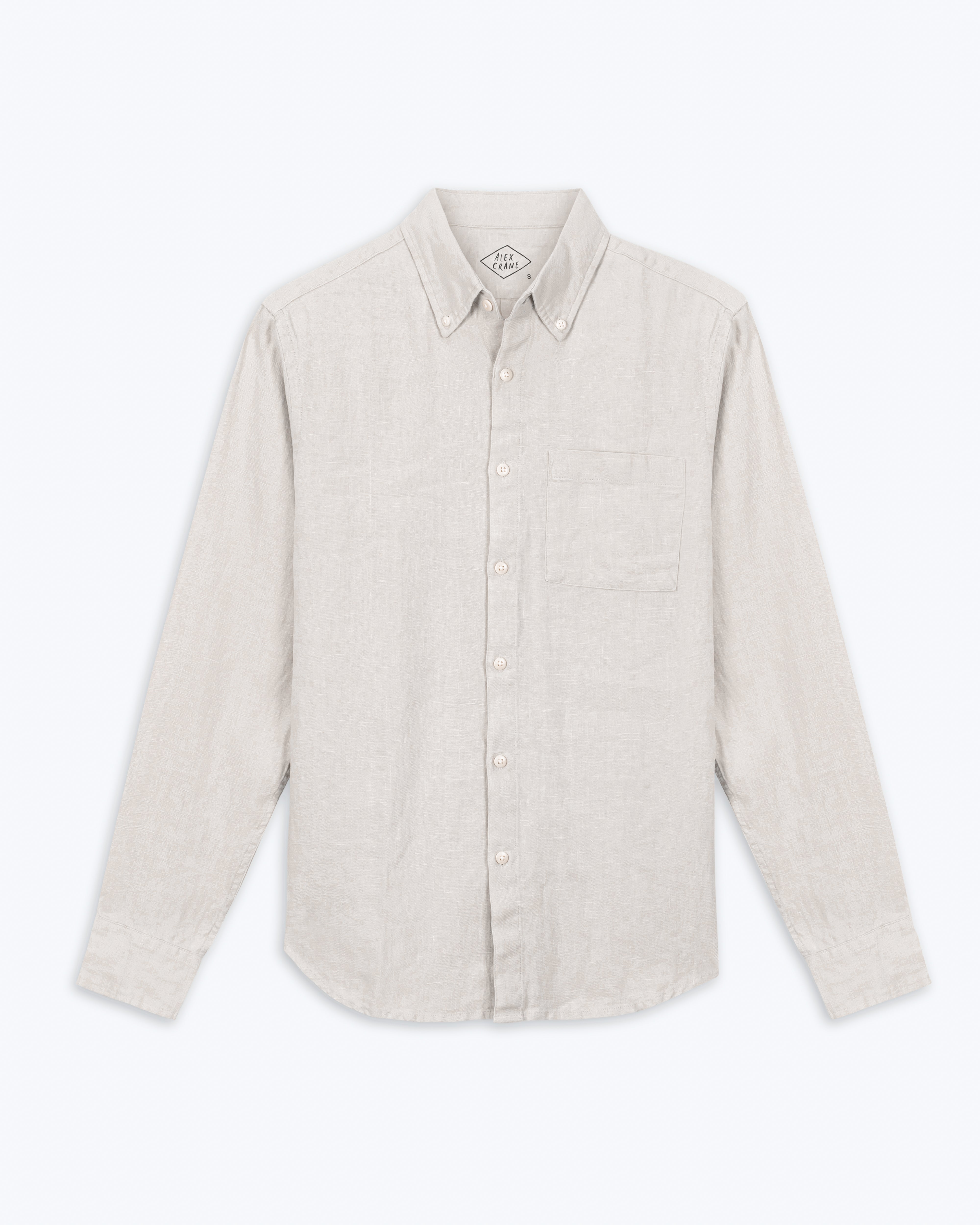 Playa Linen Button-Down Shirt - Sustainable French Linen / Natural Bone