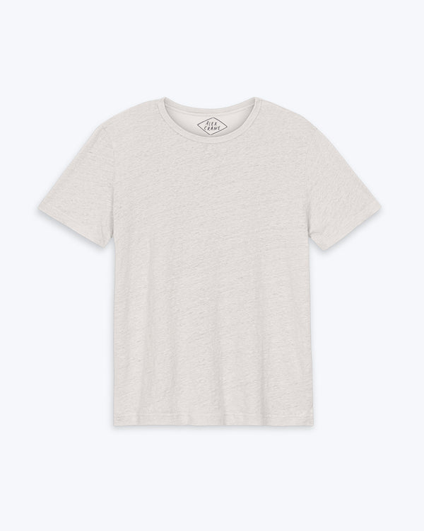 Sun Knit Linen T-Shirt - Sustainable French Linen / Natural Bone