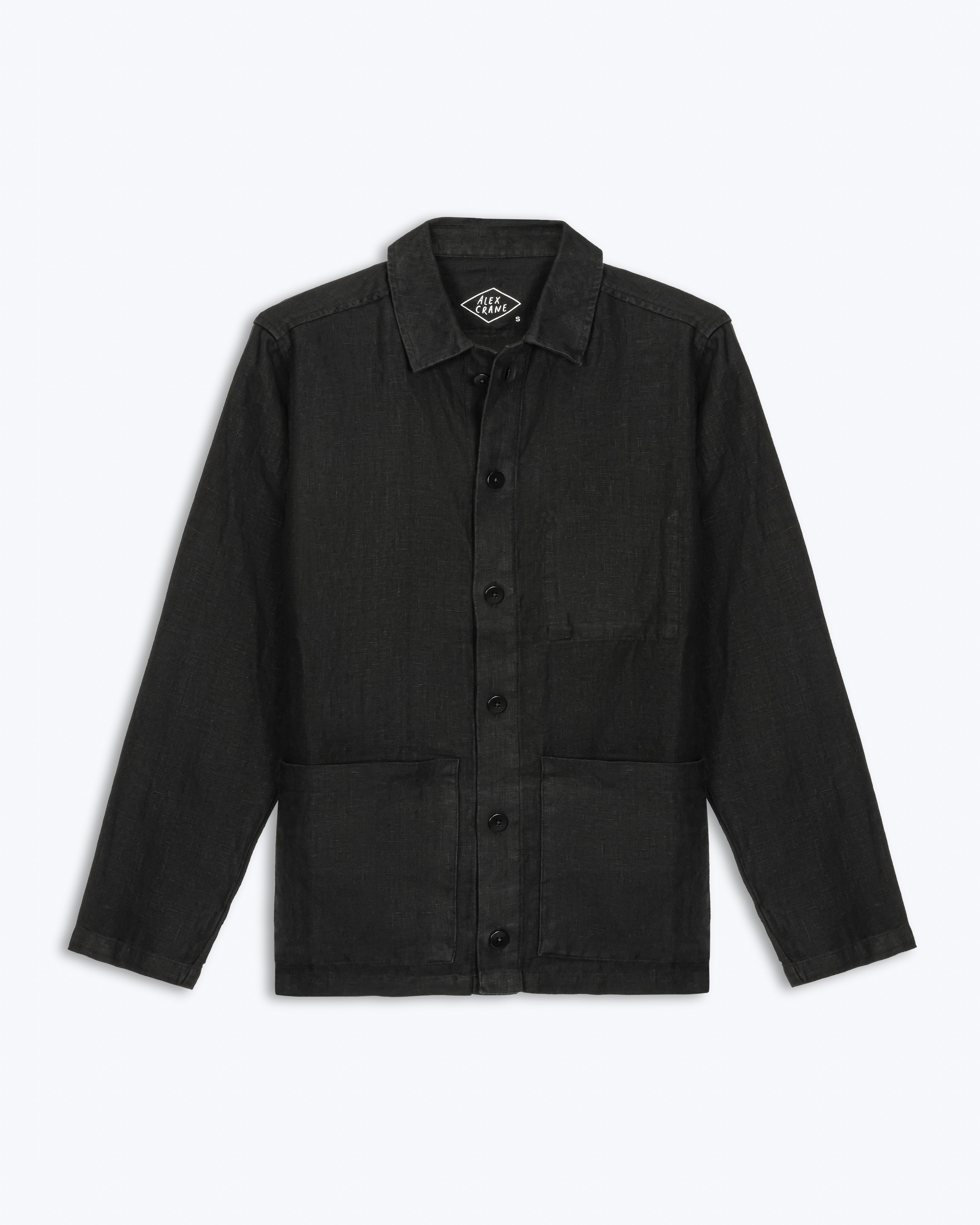 Kite Linen Chore Coat - Sustainable French Linen / Black Night