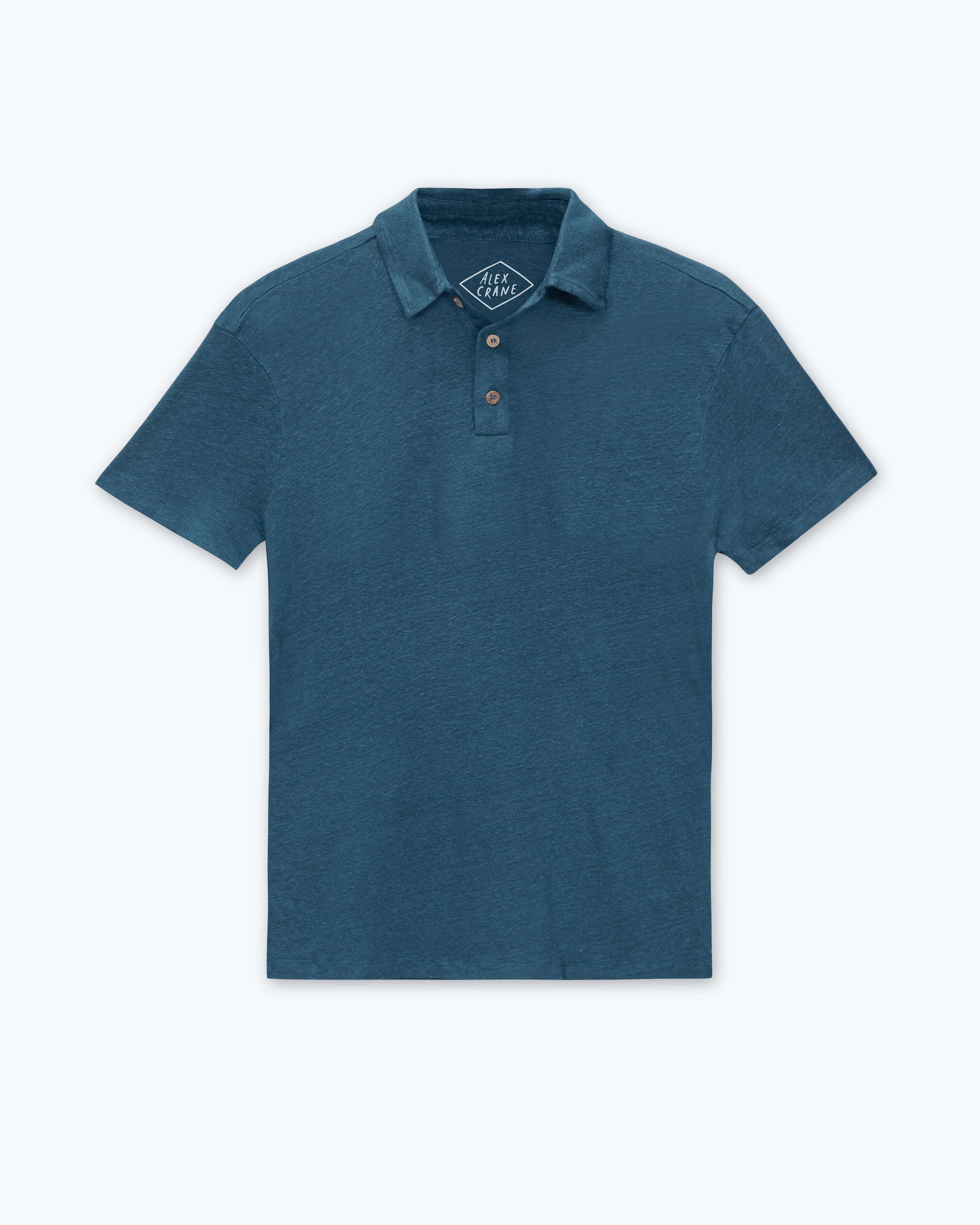 Knit Polo Linen Short Sleeve Polo - Sustainable French Linen / Dusk Blue