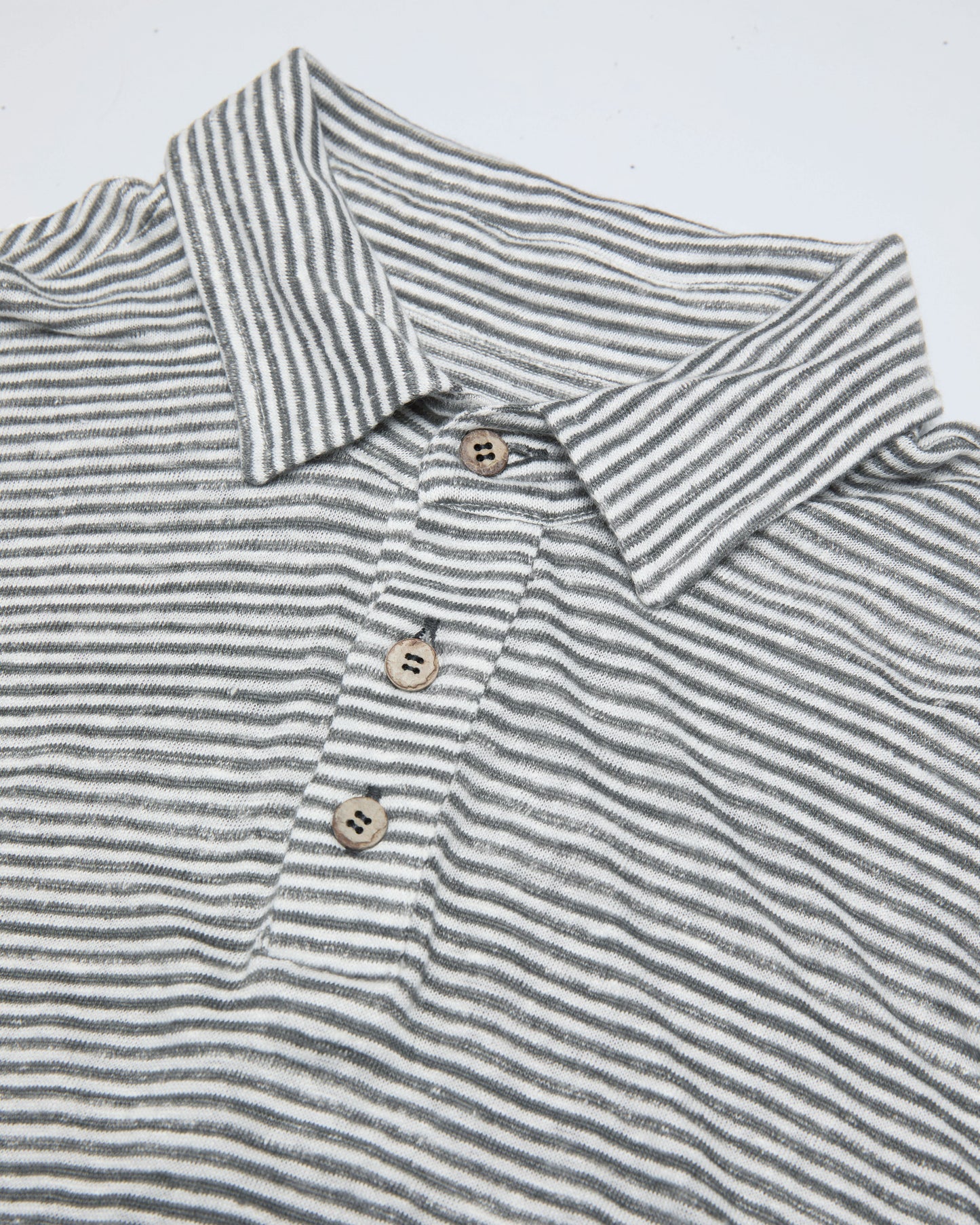 Long Sleeve Knit Polo / Lines