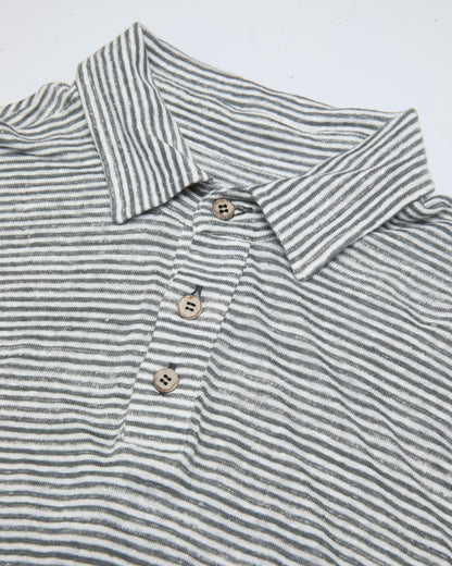 Long Sleeve Knit Polo / Lines
