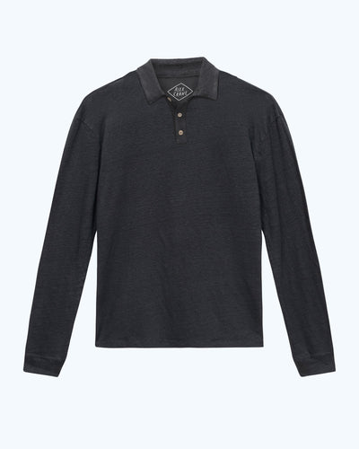 Long Sleeve Knit Polo / Night