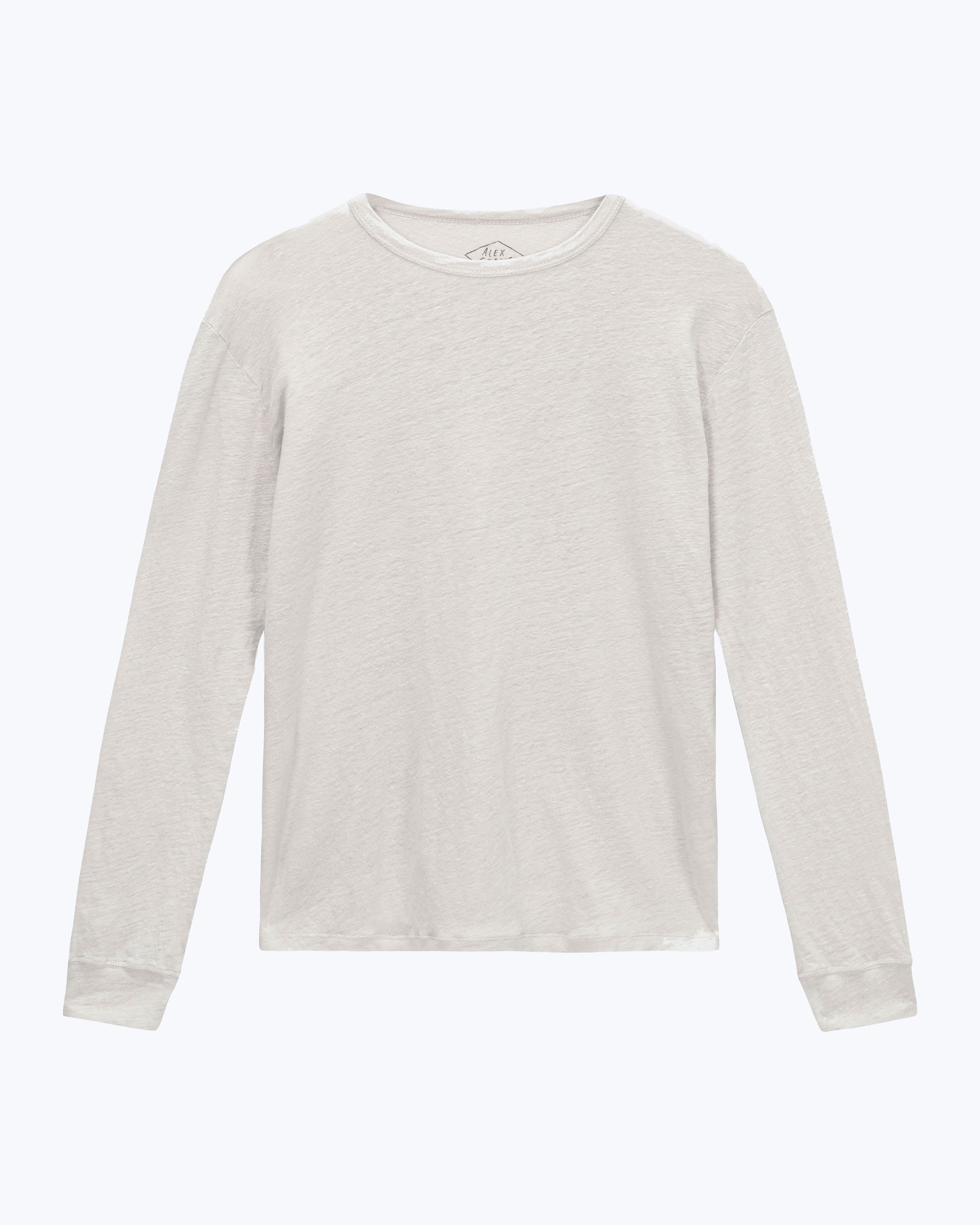 Sun Knit Linen Long Sleeve T-Shirt - Sustainable French Linen / Natural Bone