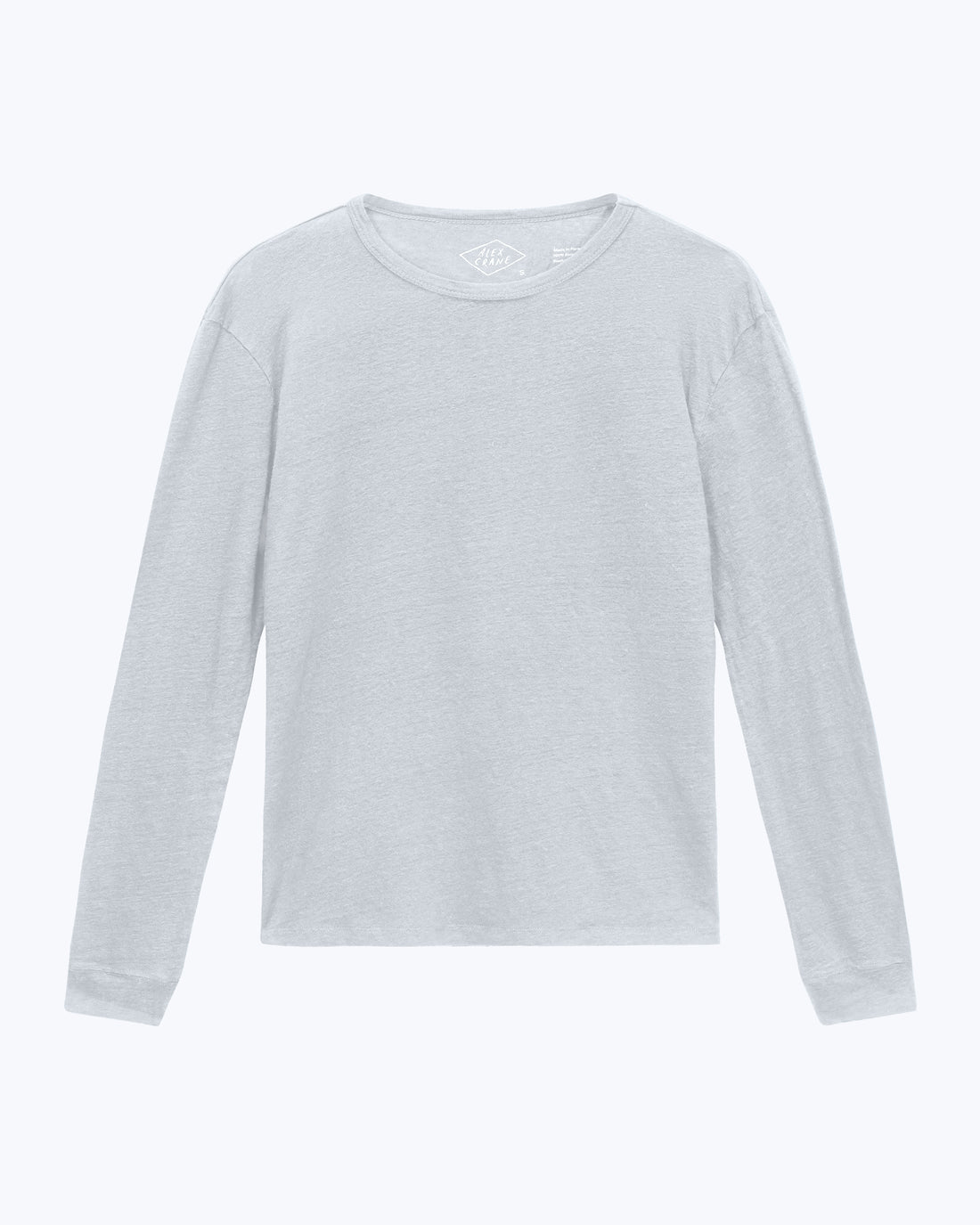 Sun Knit Linen Long Sleeve T-Shirt - Sustainable French Linen / Faded Silver Steel