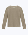 Sun Knit Linen Long Sleeve T-Shirt - Sustainable French Linen / Brownish Green Tank