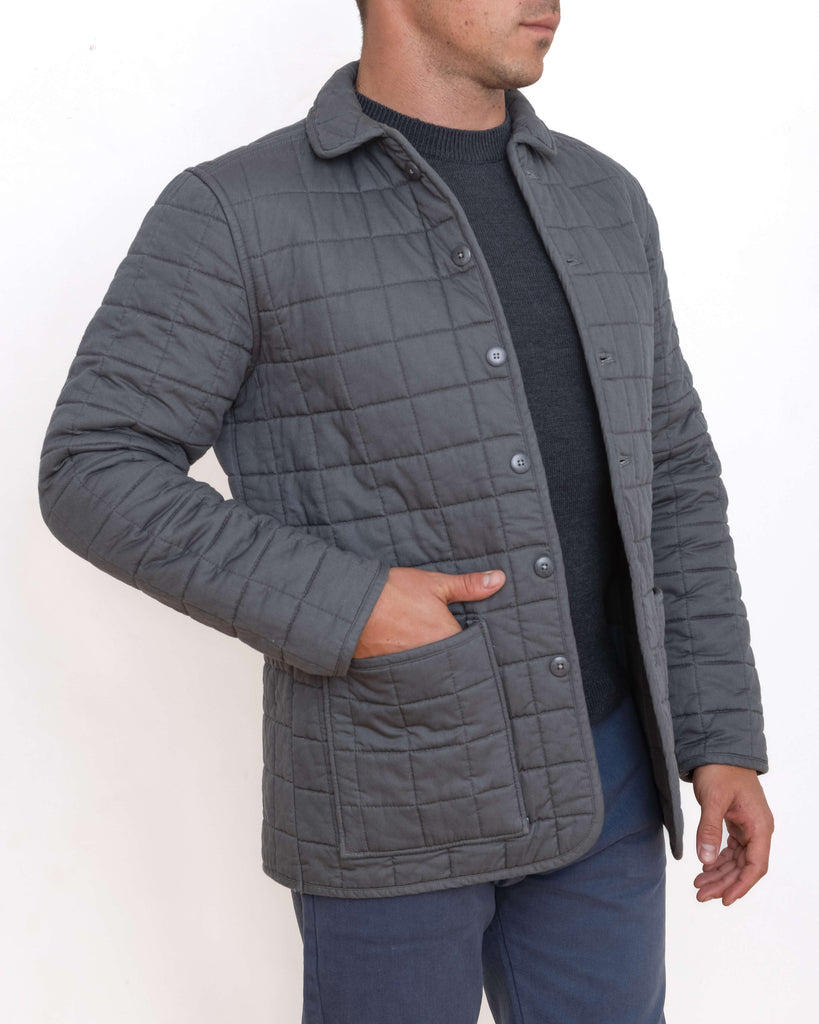 Men's Quilted Kite Jacket / Ink