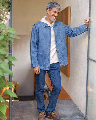 Caza Slubbly Organic Cotton Hoodie / Cream Off White