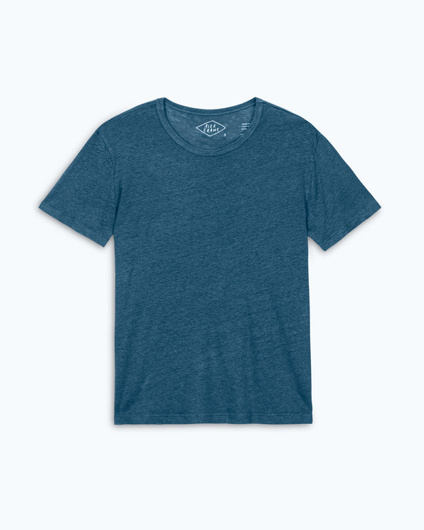 Sun Knit Linen T-Shirt - Sustainable French Linen / Dusk Blue