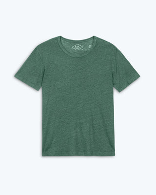 Sun Knit Linen T-Shirt - Sustainable French Linen / Forest Green Pine