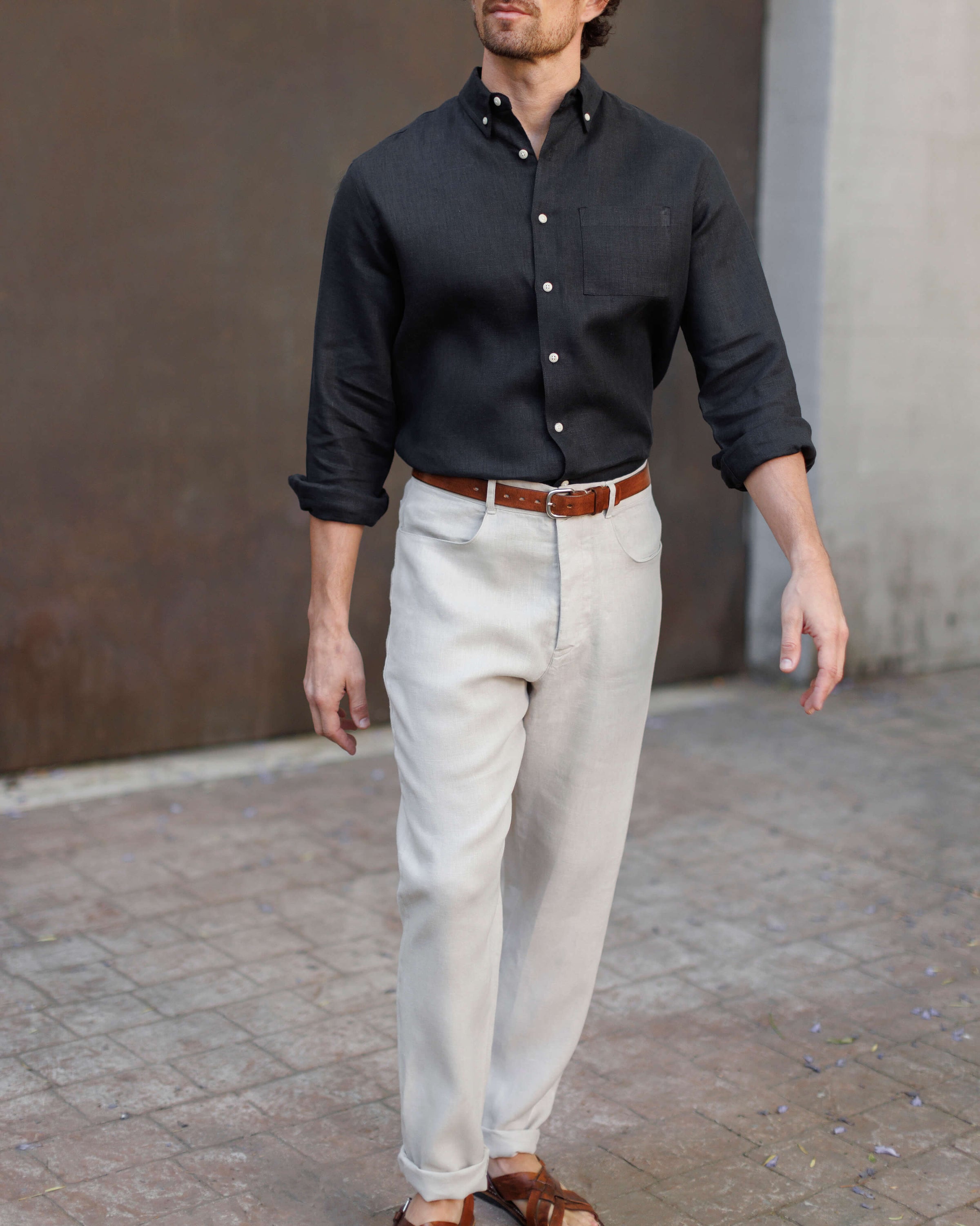 Cham Linen Pants - Sustainable French Linen / Natural Bone