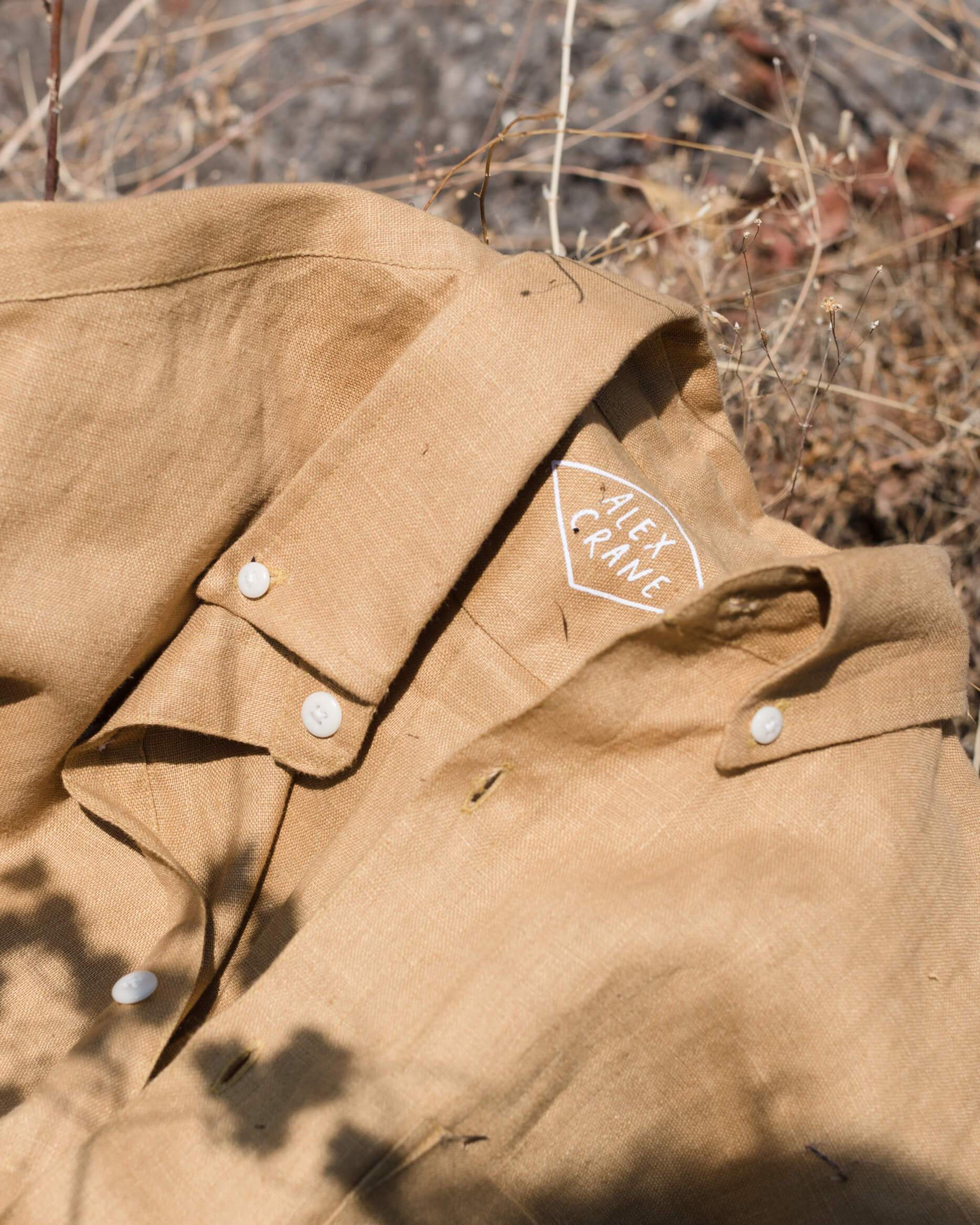 Playa Linen Button-Down Shirt - Sustainable French Linen / Gold Yellow