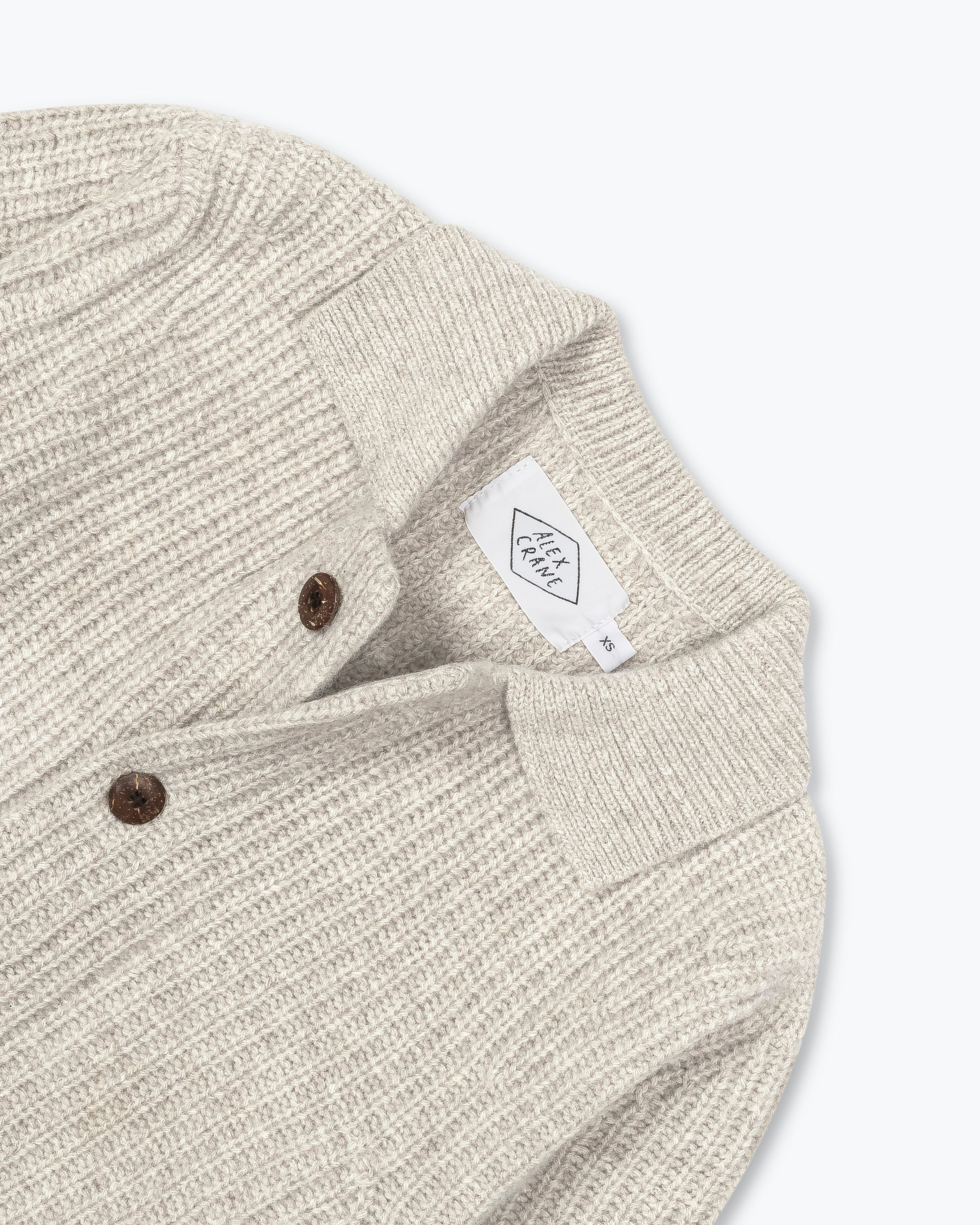 Knit Kite Heavyweight Merino Wool Jacket / Natural Bone