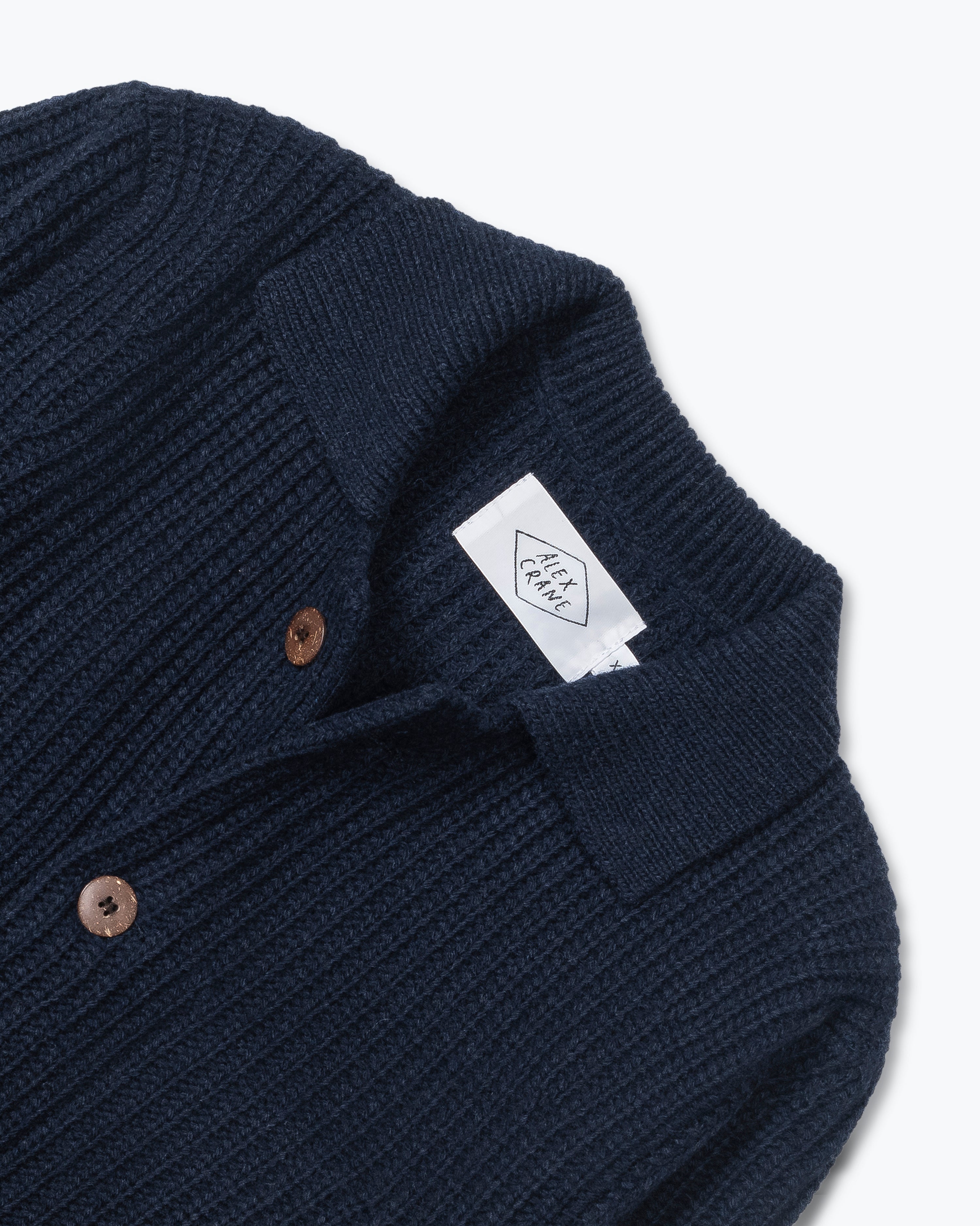 Knit Kite Heavyweight Merino Wool Jacket / Deep Blue Indigo – Alex