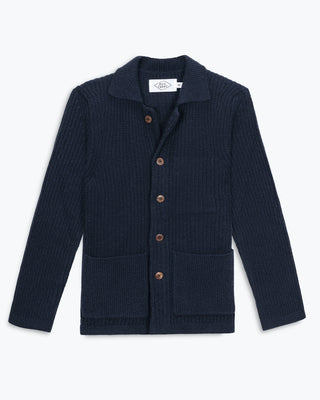 Knit Kite Heavyweight Merino Wool Jacket / Deep Blue Indigo