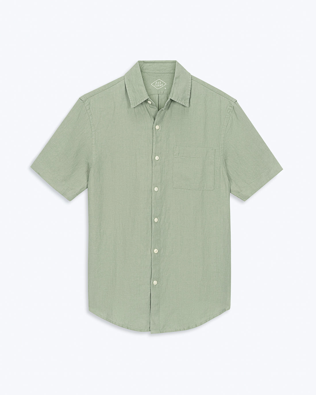 Alex Crane Men's Ola Linen Short Sleeve Button-Up Shirt - Green - Casual shirts Alex Crane Men's Ola Linen Short Sleeve Button-Up Shirt - Green - Casual shirts