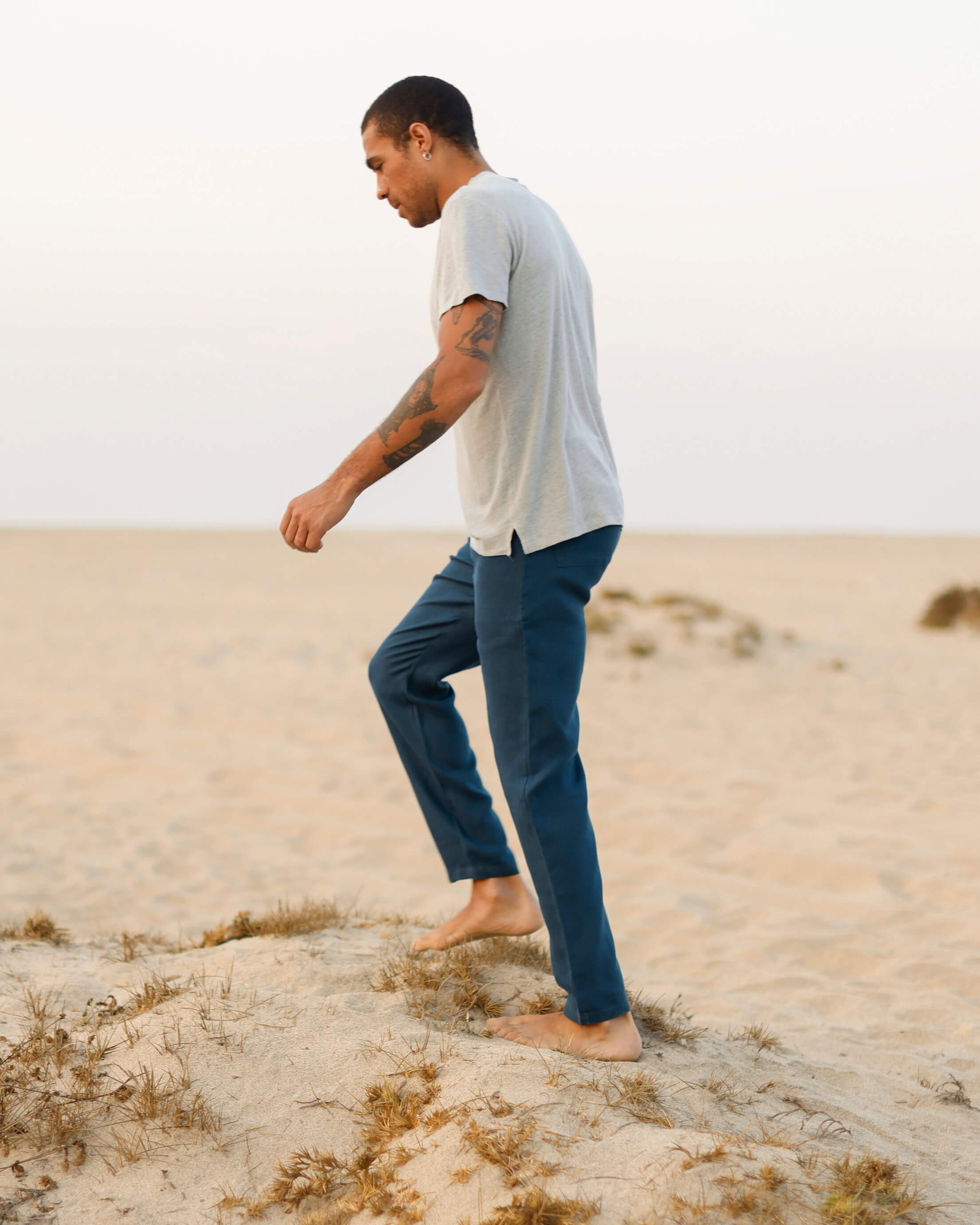 Cham Linen Pants - Sustainable French Linen / Dusk Blue