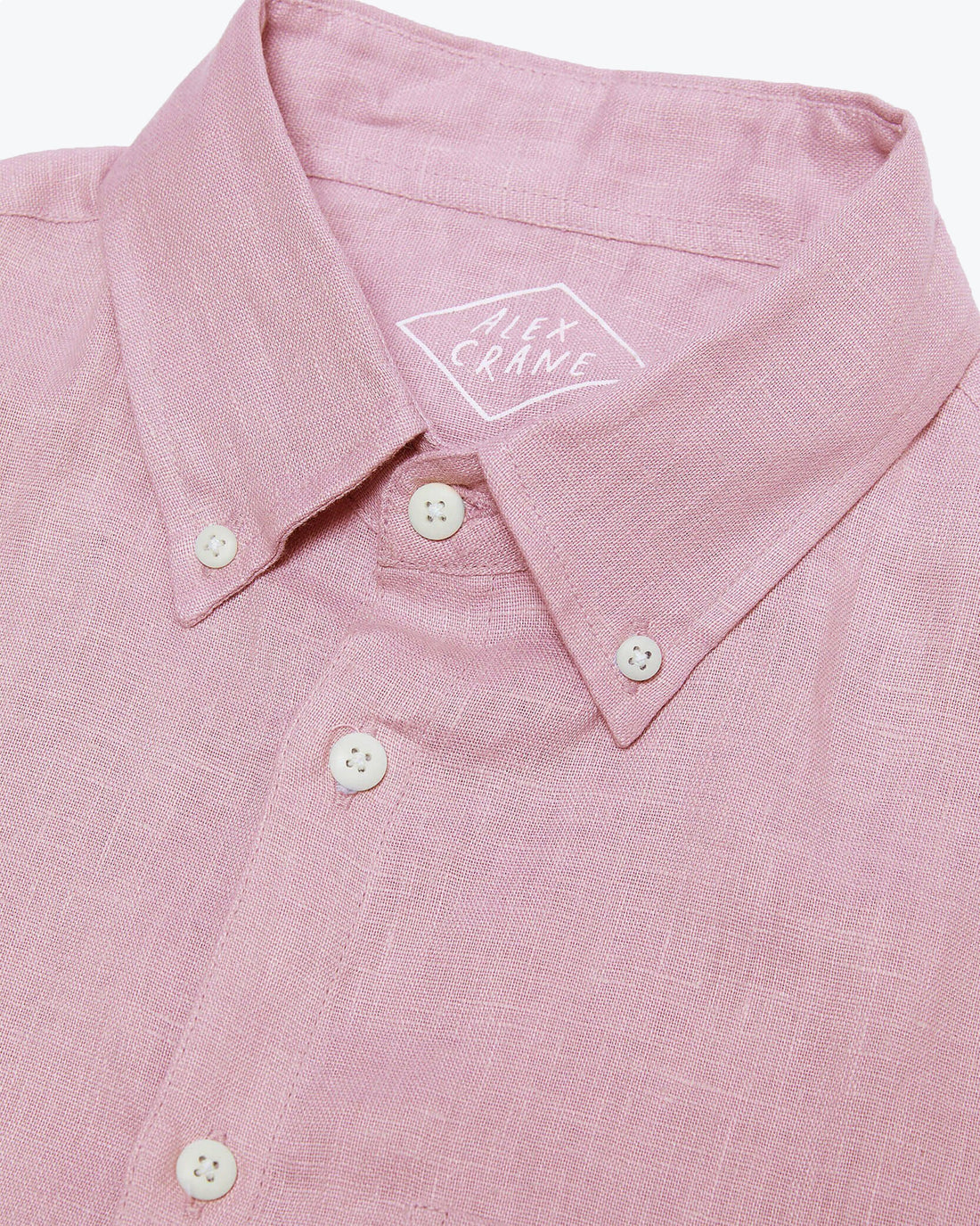 Playa Linen Button-Down Shirt - Sustainable French Linen / Faded Pink Watermelon